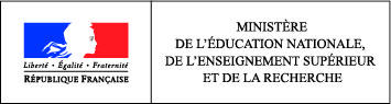 Libert, Egalit, Fraternit - Rpublique Fran?aise - Logo Ministre de l'Education nationale, de l'Enseignement suprieur et de la Recherche